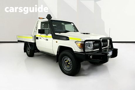 White 2020 Toyota Landcruiser Cab Chassis Workmate (4X4)