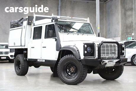 White 2013 Land Rover Defender Crew Cab Chassis 130 (4X4)