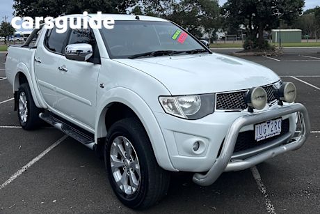 White 2014 Mitsubishi Triton Double Cab Utility GLX-R (4X4)
