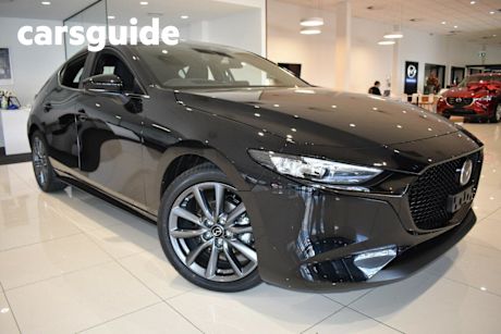 Black 2025 Mazda 3 Hatchback G20 Evolve