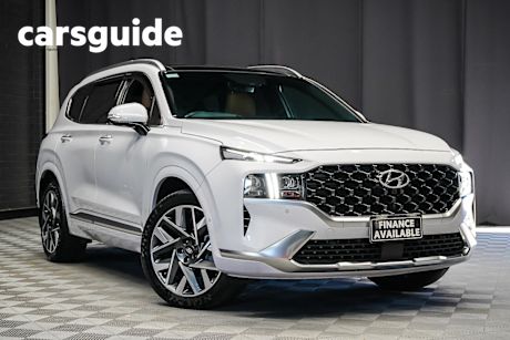 White 2022 Hyundai Santa FE Wagon Highlander Crdi (awd)