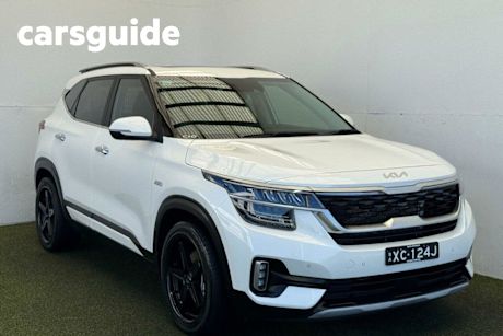 White 2022 Kia Seltos Wagon GT Line (awd)
