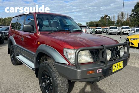 Red 2002 Toyota Landcruiser Prado Wagon GXL (4X4)