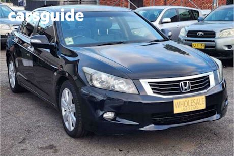 Black 2008 Honda Accord Sedan V6 Luxury