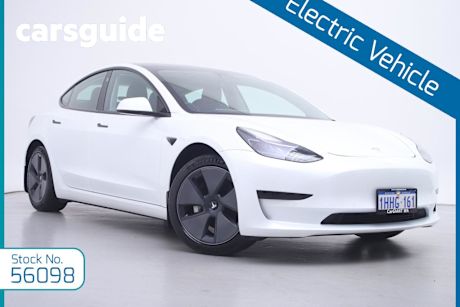 White 2021 Tesla Model 3 Sedan Standard Range Plus RWD