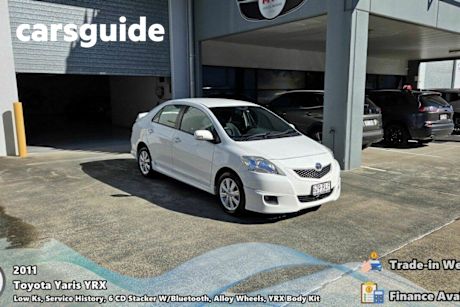 White 2011 Toyota Yaris Sedan YRX