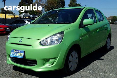 Green 2015 Mitsubishi Mirage Hatchback ES