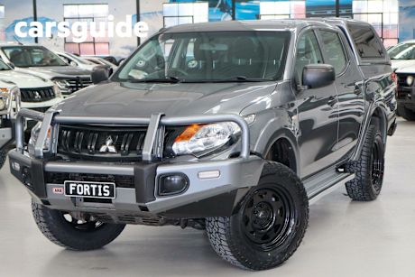 Grey 2017 Mitsubishi Triton Dual Cab Utility GLX Plus (4X4)