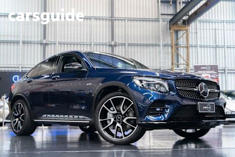 Blue 2017 Mercedes-Benz GLC43 Coupe