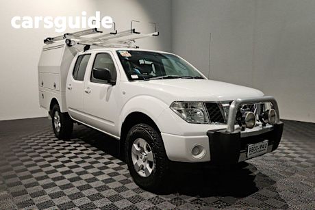 White 2010 Nissan Navara Dual Cab Pick-up RX (4X4)