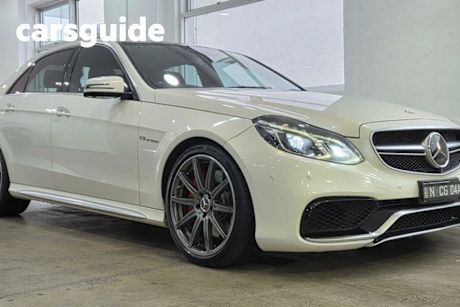 White 2014 Mercedes-Benz E63 Sedan AMG S