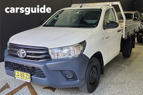 White 2018 Toyota Hilux Cab Chassis Workmate