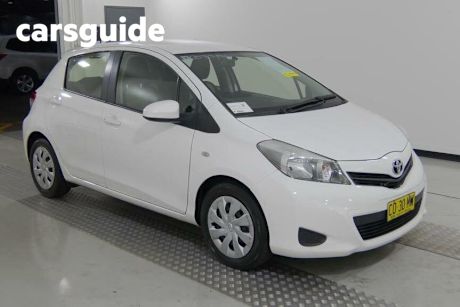 White 2012 Toyota Yaris Hatchback YRS