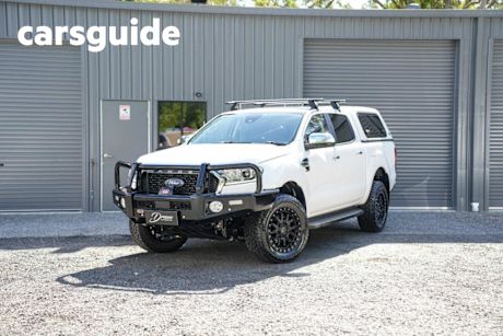 White 2021 Ford Ranger Ute Tray PX MkIII XLT Utility Double Cab 4dr Spts Auto 10sp 4x4 2.0DT