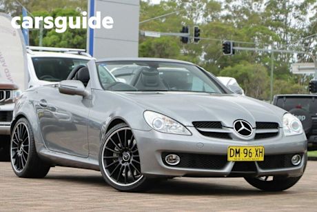 Silver 2009 Mercedes-Benz SLK350 Convertible