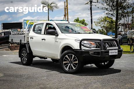 White 2017 Mitsubishi Triton Dual Cab Chassis GLX (4X4)