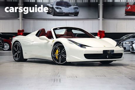 White 2014 Ferrari 458 Convertible Spider