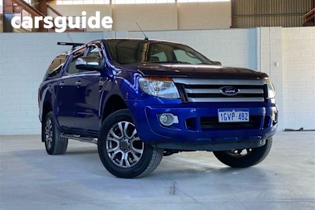 Blue 2012 Ford Ranger Dual Cab Utility XLT 3.2 (4X4)