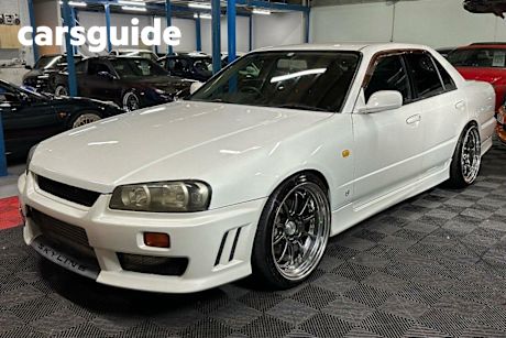 White 1998 Nissan Skyline Coupe GT-T