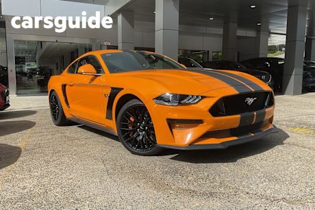 Orange 2018 Ford Mustang Coupe Fastback GT 5.0 V8