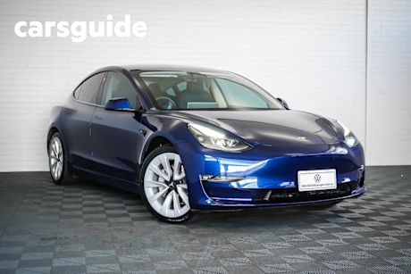 Blue 2021 Tesla Model 3 Sedan Long Range AWD