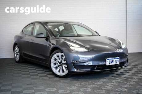 Grey 2021 Tesla Model 3 Sedan Long Range AWD