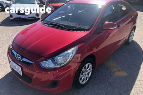 Red 2011 Hyundai Accent Sedan Active