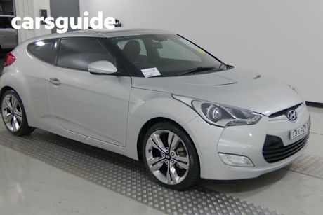 Silver 2013 Hyundai Veloster Coupe +