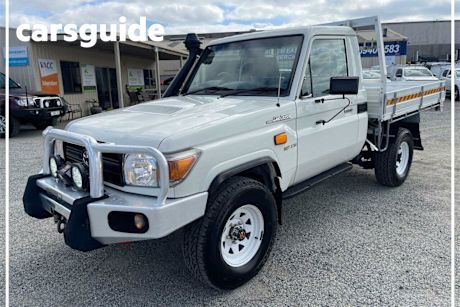 White 2016 Toyota Landcruiser Cab Chassis Workmate (4X4)