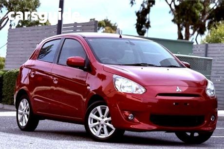 Red 2013 Mitsubishi Mirage Hatchback LS