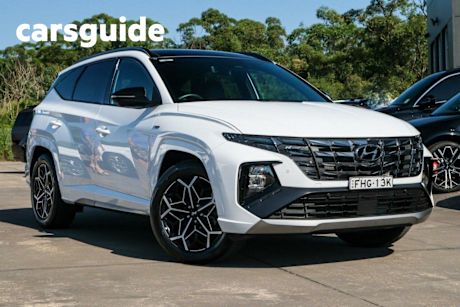White 2024 Hyundai Tucson Wagon Highlander (awd) NO SRF