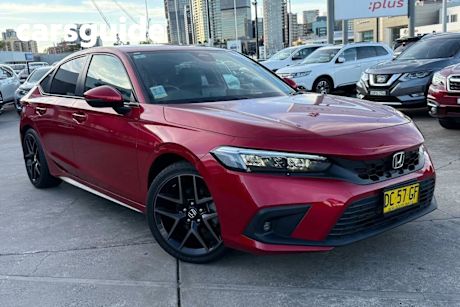 Red 2021 Honda Civic Hatchback VTI-LX