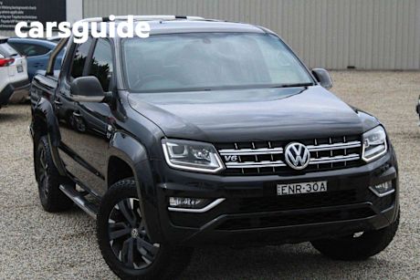 Black 2020 Volkswagen Amarok Dual Cab Utility TDI550 Highline 4Motion (4X4)
