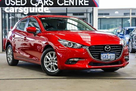Red 2017 Mazda 3 Hatchback Maxx
