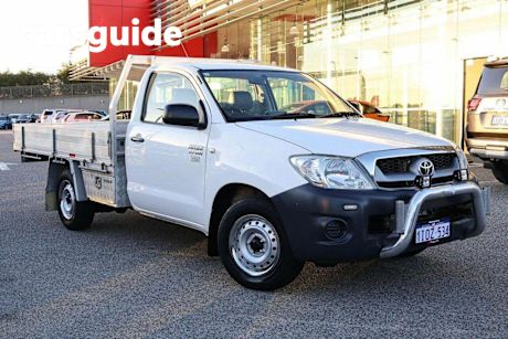 White 2010 Toyota Hilux Cab Chassis Workmate