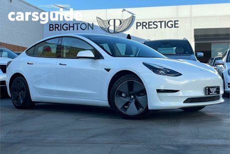 White 2022 Tesla Model 3 Sedan Rear-Wheel Drive