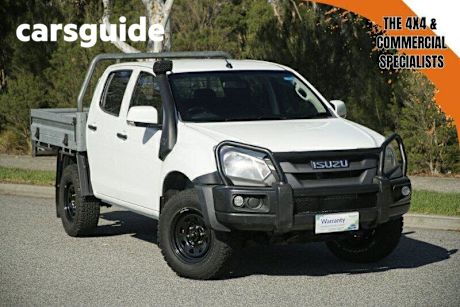 White 2018 Isuzu D-MAX Crew Cab Chassis SX (4X4)
