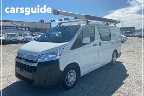 White 2021 Toyota Hiace Van LWB (4 Door Option)