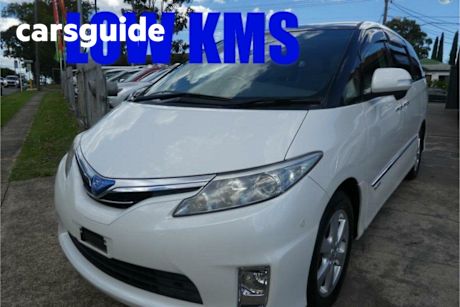 White 2009 Toyota Estima Wagon AERAS G HYBRID