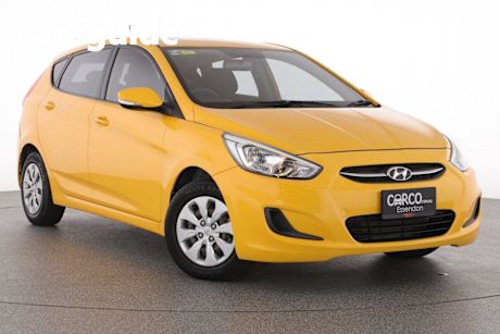 Yellow 2015 Hyundai Accent Hatchback Active