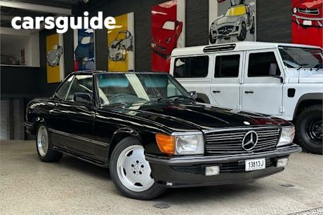 Black 1982 Mercedes-Benz 380SL Convertible
