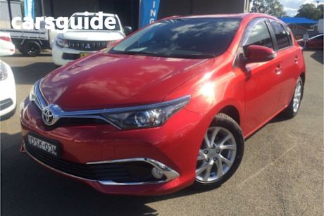 Red 2017 Toyota Corolla Hatchback Ascent Sport