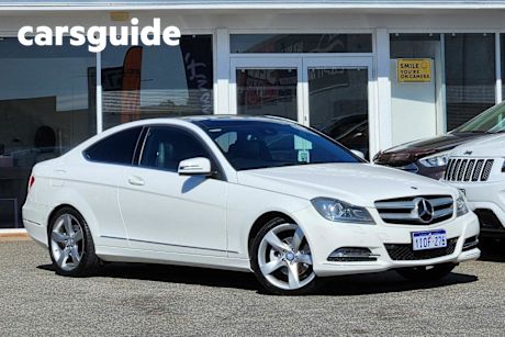 White 2013 Mercedes-Benz C250 Coupe CDI Sport BE