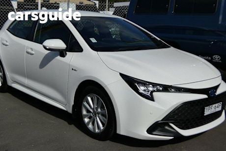 White 2024 Toyota Corolla Hatchback Ascent Sport Hybrid