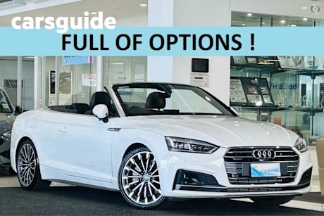 White 2018 Audi A5 Cabriolet 2.0 Tfsi Quattro S Tronic Sprt