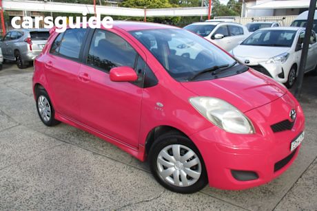 Pink 2011 Toyota Yaris Hatchback YR