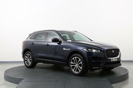 Blue 2016 Jaguar F-Pace Wagon 20D Prestige