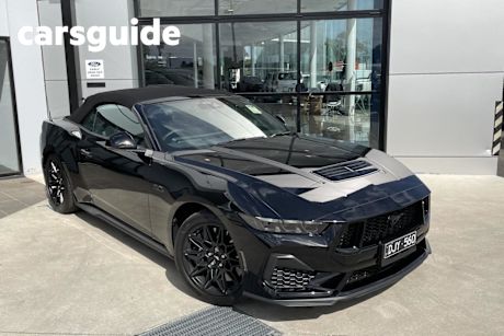 Black 2025 Ford Mustang Convertible GT 5.0 V8