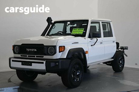 White 2025 Toyota Landcruiser 70 Series Double Cab Chassis LC79 GXL + Diff Locks