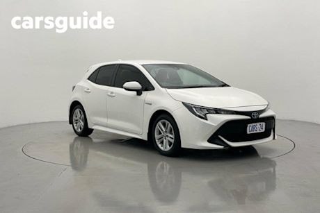White 2021 Toyota Corolla Hatchback Ascent Sport Hybrid